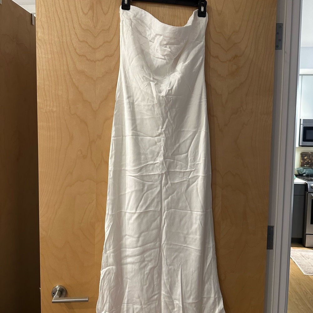Bec + Bridge Elegant White Strapless Dress